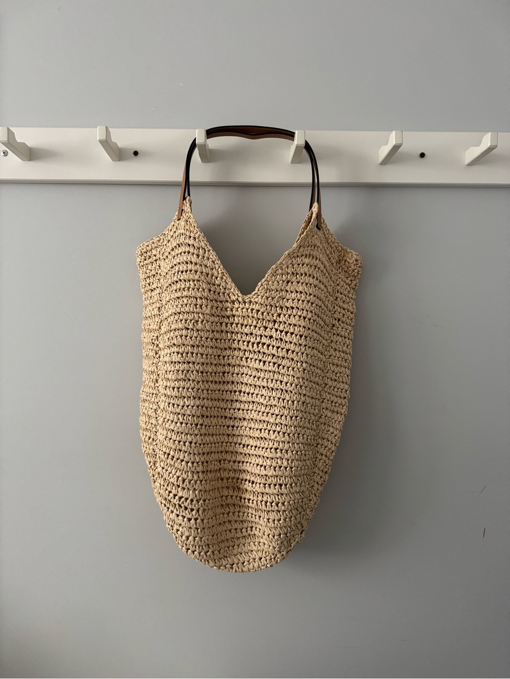 Banana Republic Beige Crochet Shoulder Tote